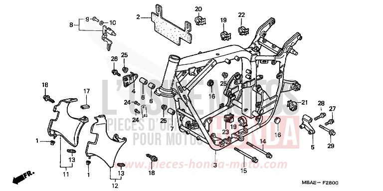 FRAME BODY for Shadow Aero NOIR (NH1X) from 2000